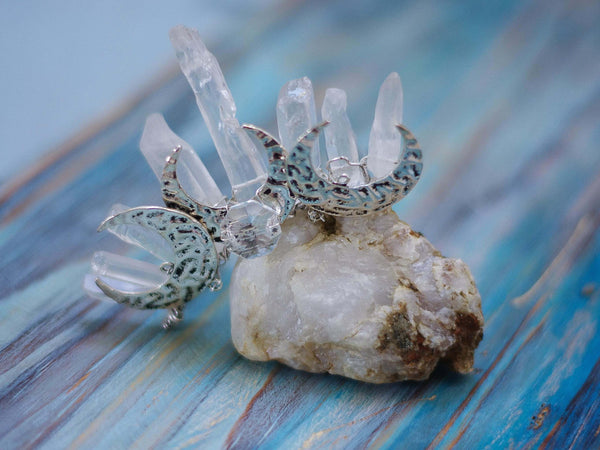 Moon Cult mini silver crown with quartz points - MoonDome - 3